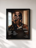 #noir Tableau de l'album BYAKUGAN de Kaaris, cadre noir, imprimé et encadré en France