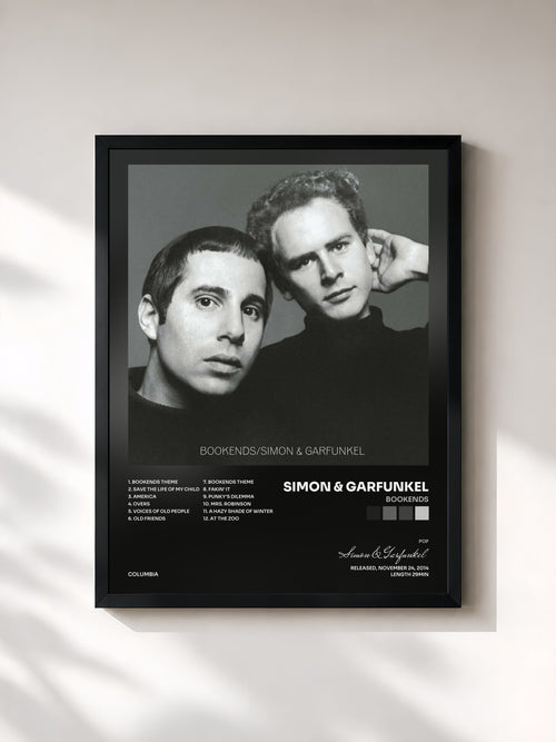 Simon & Garfunkel · Bookends — Affiche encadrée
