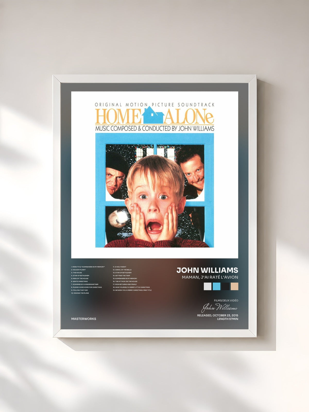 #blanc Tableau de l'album Maman, j'ai raté l'avion de John Williams, cadre blanc, imprimé et encadré en France