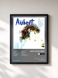 #noir Tableau de l'album bleu blanc vert de Jean-Louis Aubert, cadre noir, imprimé et encadré en France