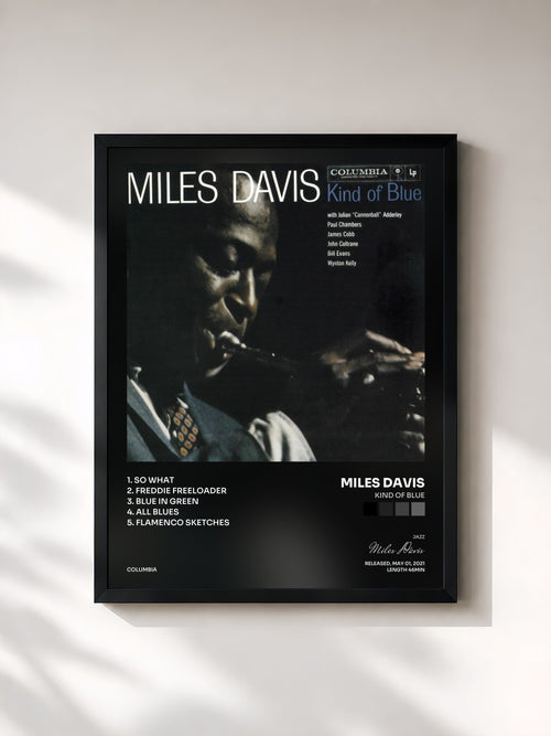 Miles Davis · Kind Of Blue — Affiche encadrée