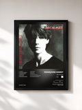 #noir Décalages by Françoise Hardy as a framed art print, black frame, printed and framed in France