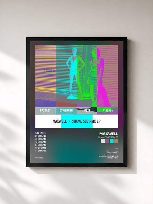 Maxwell · SHAME 508 RMX EP — Stampa incorniciata
