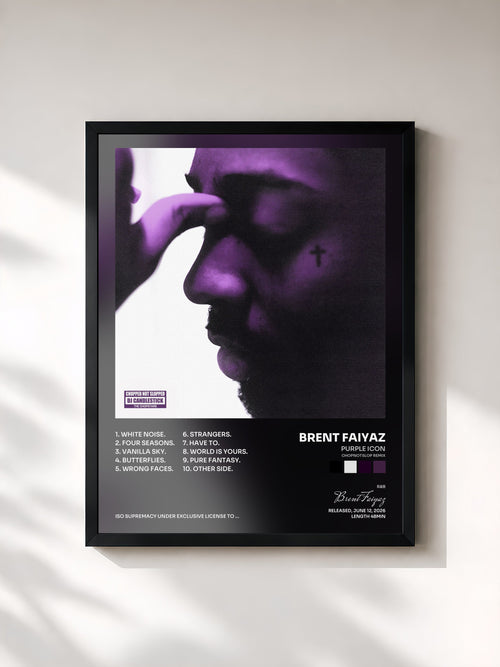 Brent Faiyaz · PURPLE ICON (CHOPNOTSLOP REMIX) — Gerahmter Kunstdruck