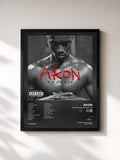 #noir Trouble Deluxe Edition de Akon en lámina enmarcada, marco negro, impresa y enmarcada en Francia
