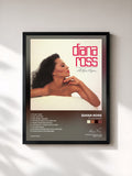 #noir Tableau de l'album To Love Again de Diana Ross, cadre noir, imprimé et encadré en France