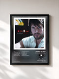 #noir Tableau de l'album Les Sessions Lost Souls (Deluxe) de James Blunt, cadre noir, imprimé et encadré en France