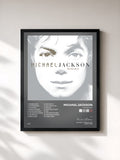 #noir Invincible von Michael Jackson als gerahmter Kunstdruck, schwarzer Rahmen, gedruckt und gerahmt in Frankreich