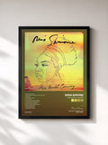 #noir New World Coming von Nina Simone als gerahmter Kunstdruck, schwarzer Rahmen, gedruckt und gerahmt in Frankreich