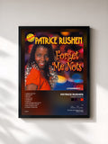 #noir Forget Me Nots von Patrice Rushen als gerahmter Kunstdruck, schwarzer Rahmen, gedruckt und gerahmt in Frankreich