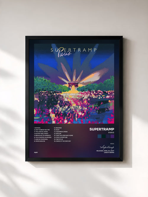 Supertramp · Paris — Affiche encadrée