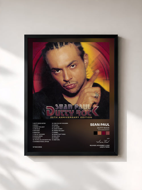 Sean Paul · Dutty Rock (20th Anniversary) — Affiche encadrée