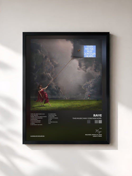 Raye · THIS MUSIC MAY CONTAIN HOPE. — Gerahmter Kunstdruck