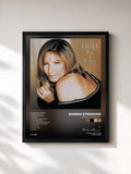 #noir Back To Broadway by Barbra Streisand as a framed art print, black frame, printed and framed in France