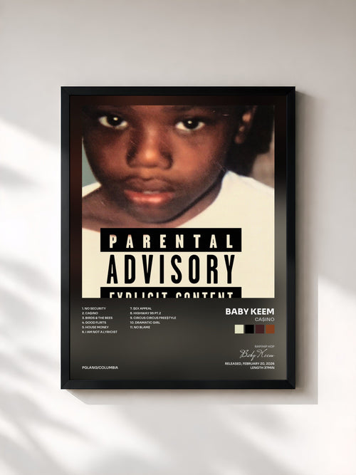 Baby Keem · Ca$ino — Affiche encadrée