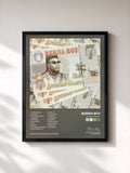 #noir Tableau de l'album African Giant de Burna Boy, cadre noir, imprimé et encadré en France