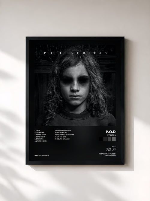 P.O.D · VERITAS — Affiche encadrée