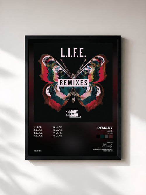 Remady · L.I.F.E. (Remixes) — Lámina enmarcada