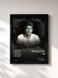 #noir Tableau de l'album Extended Play Yatra de Sebastian Yatra, cadre noir, imprimé et encadré en France