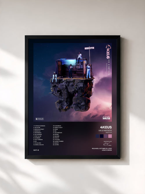 4Keus · Vie d'artiste (Réédition) — Affiche encadrée