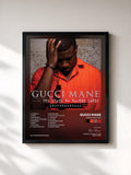 #noir Instrumentals de Gucci Mane en lámina enmarcada, marco negro, impresa y enmarcada en Francia