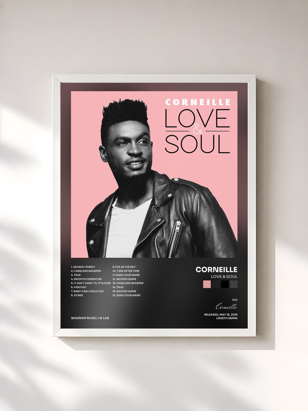 #blanc Love & Soul di Corneille in stampa incorniciata, cornice bianca, stampata e incorniciata in Francia