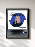 #noir Deezer Sessions by Louane as a framed art print, black frame, printed and framed in France
