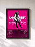 #noir Without You (feat. Usher) (Remixes) von David Guetta als gerahmter Kunstdruck, schwarzer Rahmen, gedruckt und gerahmt in Frankreich