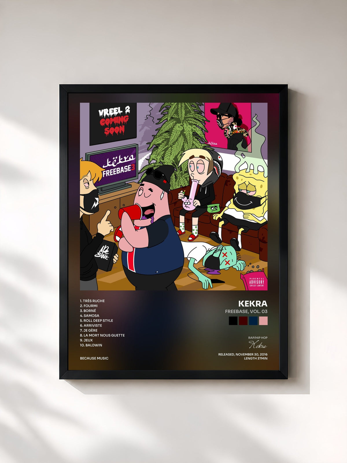 #noir Freebase, Vol. 03 von Kekra als gerahmter Kunstdruck, schwarzer Rahmen, gedruckt und gerahmt in Frankreich