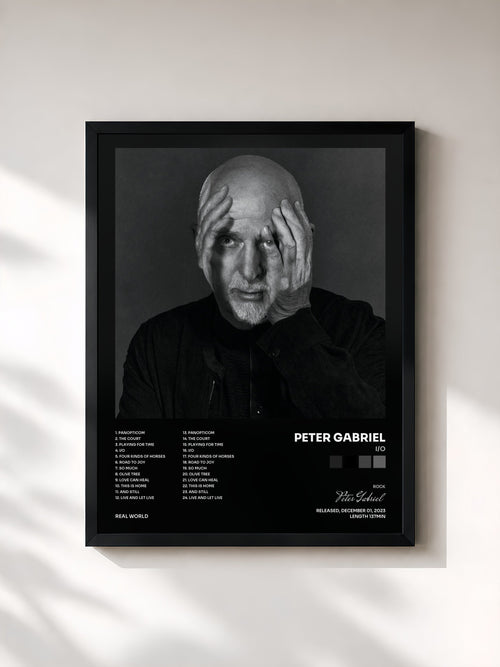 Peter Gabriel · i/o — Lámina enmarcada