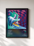 #noir Tableau de l'album Congratulations de MGMT, cadre noir, imprimé et encadré en France