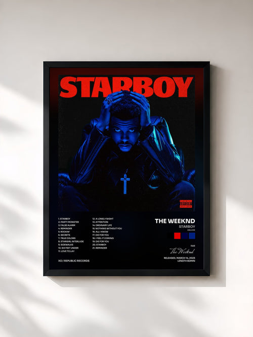 The Weeknd · Starboy (Deluxe) — Affiche encadrée