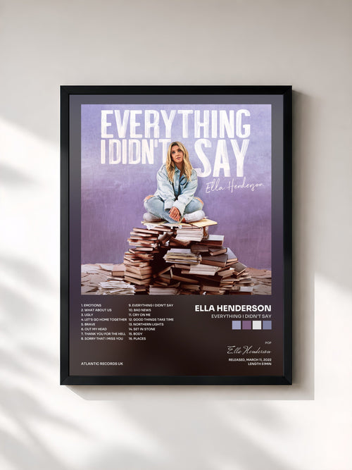 Ella Henderson · Everything I Didn’t Say — Gerahmter Kunstdruck