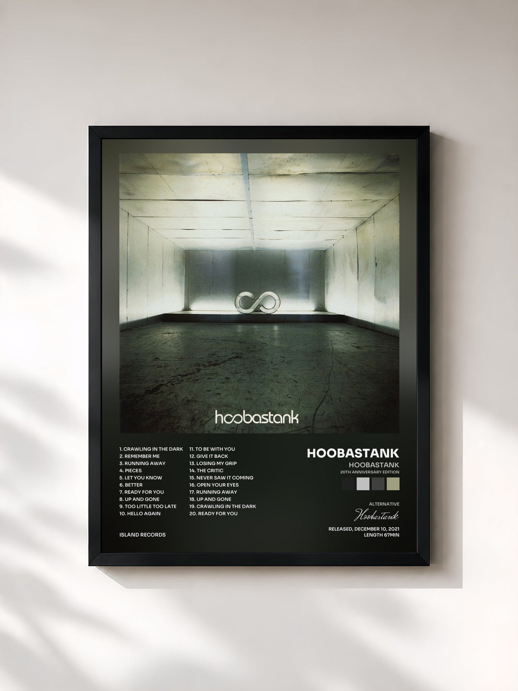 #noir Hoobastank (20th Anniversary Edition) di Hoobastank in stampa incorniciata, cornice nera, stampata e incorniciata in Francia
