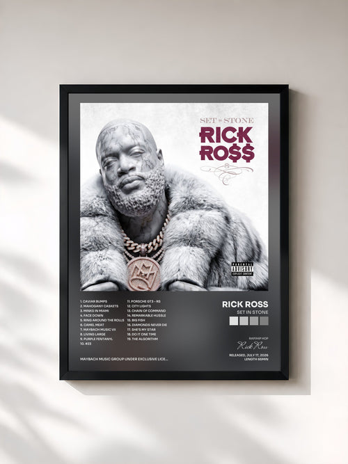 Rick Ross · Set In Stone — Gerahmter Kunstdruck