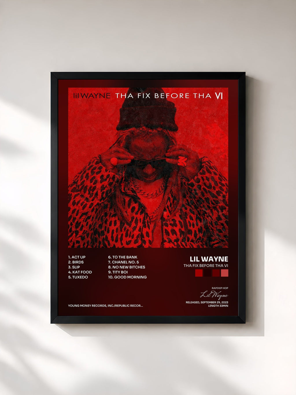 #noir Tha Fix Before Tha VI von Lil Wayne als gerahmter Kunstdruck, schwarzer Rahmen, gedruckt und gerahmt in Frankreich