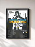 #noir Chicken Talk von Gucci Mane als gerahmter Kunstdruck, schwarzer Rahmen, gedruckt und gerahmt in Frankreich