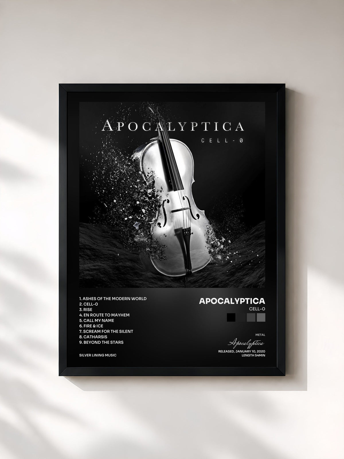 #noir Cell-0 by Apocalyptica as a framed art print, black frame, printed and framed in France