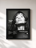 #noir La question di Françoise Hardy in stampa incorniciata, cornice nera, stampata e incorniciata in Francia