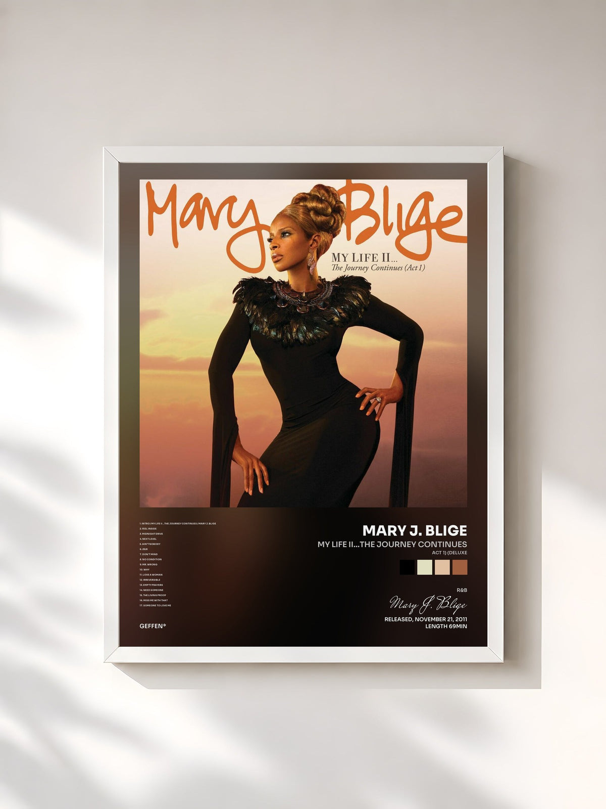 #blanc My Life II...The Journey Continues (Act 1) (Deluxe) von Mary J. Blige als gerahmter Kunstdruck, weißer Rahmen, gedruckt und gerahmt in Frankreich