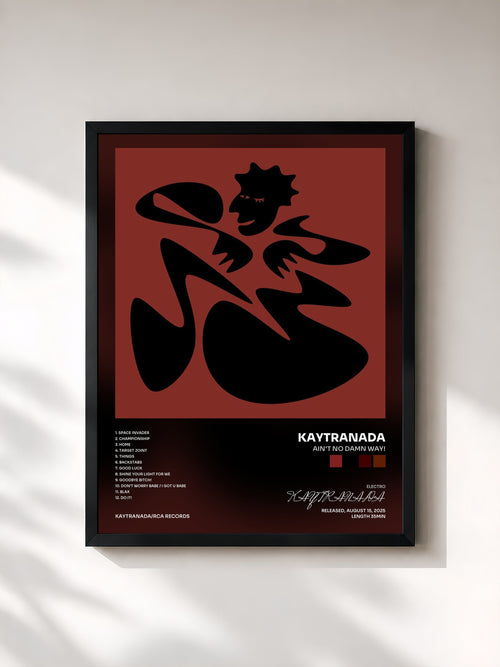 KAYTRANADA · AIN'T NO DAMN WAY! — Affiche encadrée