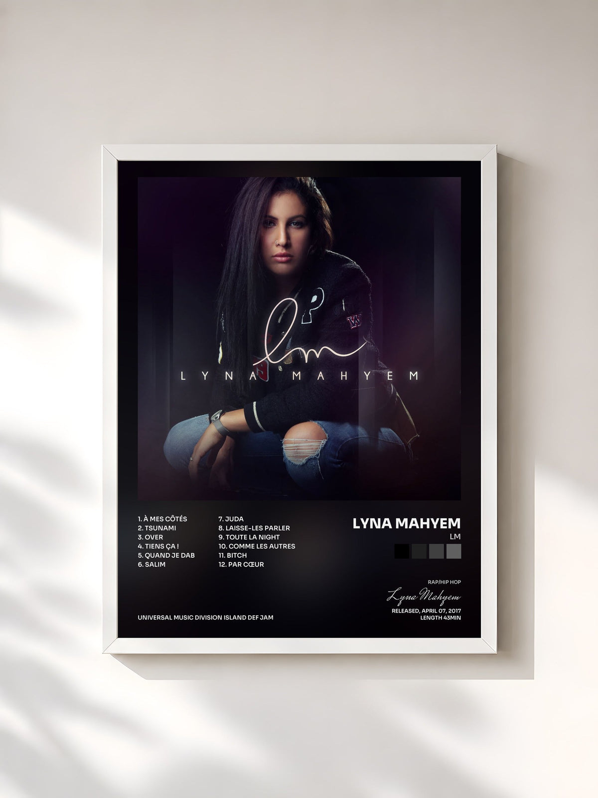 #blanc LM by Lyna Mahyem as a framed art print, white frame, printed and framed in France