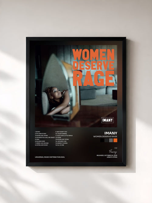 Imany · Women Deserve Rage — Affiche encadrée