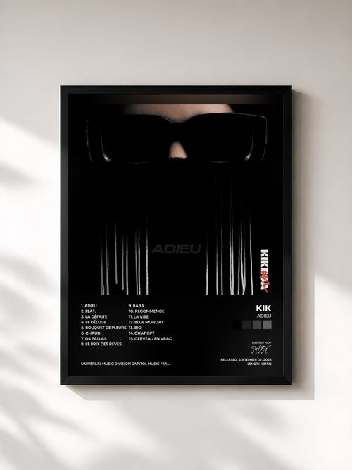 KIK · ADIEU — Gerahmter Kunstdruck