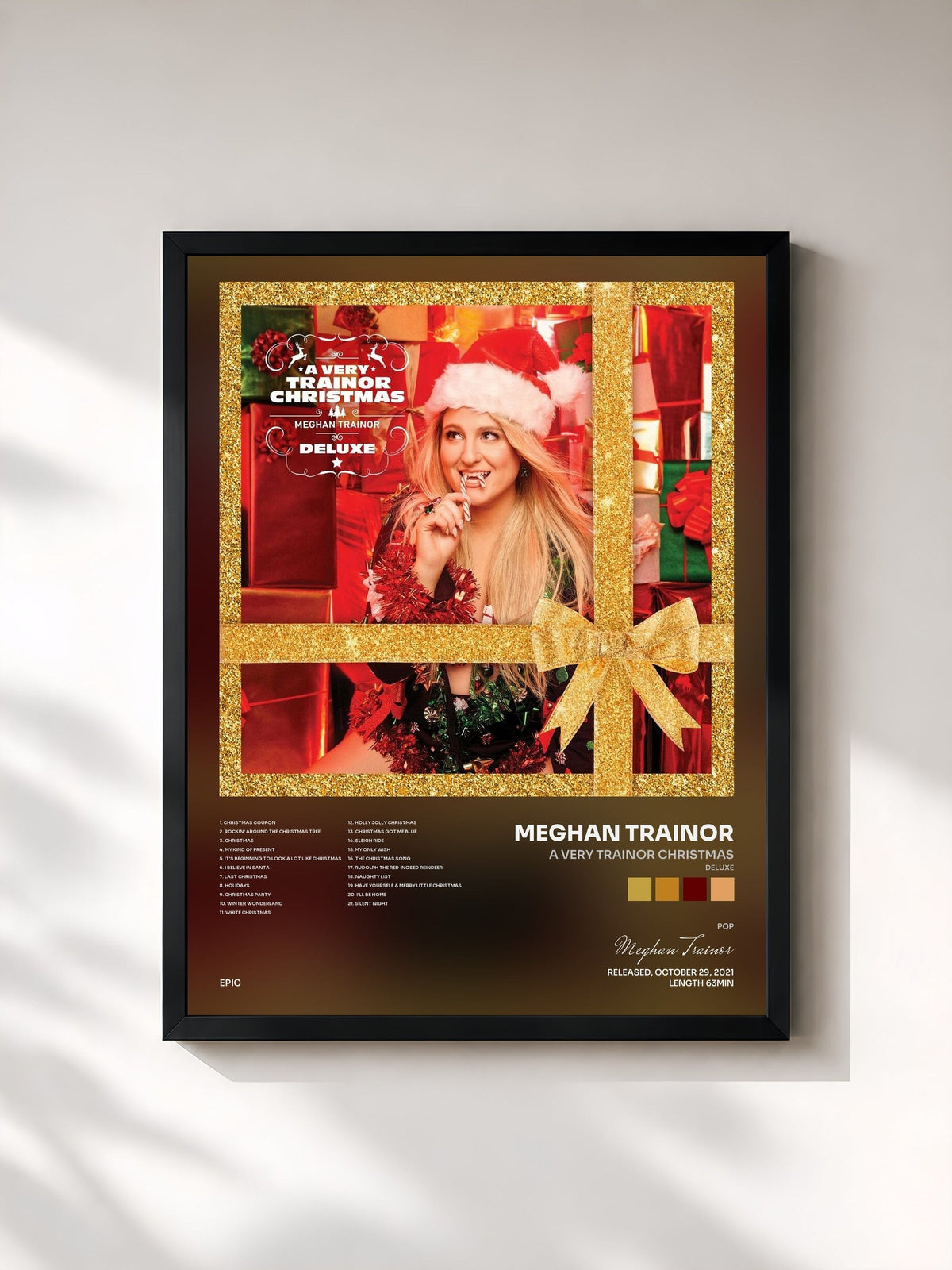 #noir A Very Trainor Christmas (Deluxe) de Meghan Trainor en lámina enmarcada, marco negro, impresa y enmarcada en Francia