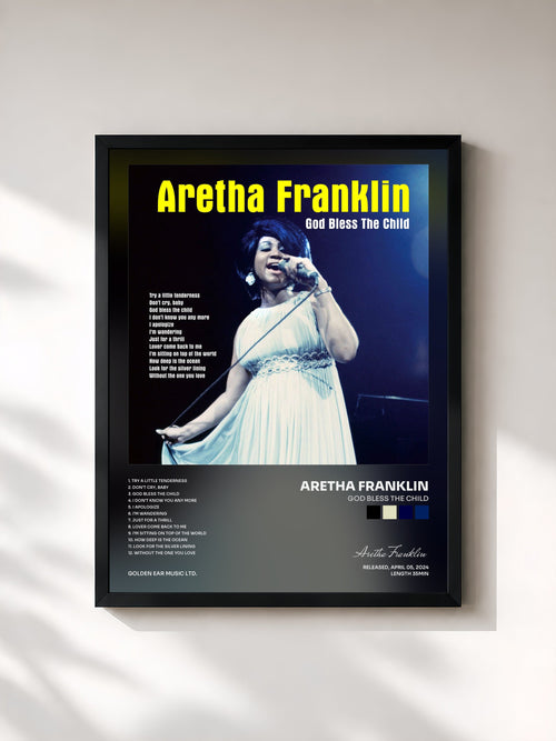 Aretha Franklin · God Bless the Child — Gerahmter Kunstdruck