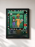 #noir Celia de Tiwa Savage en lámina enmarcada, marco negro, impresa y enmarcada en Francia
