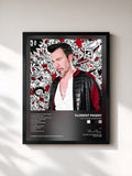 #noir Tableau de l'album Tout & Son Contraire de Florent Pagny, cadre noir, imprimé et encadré en France