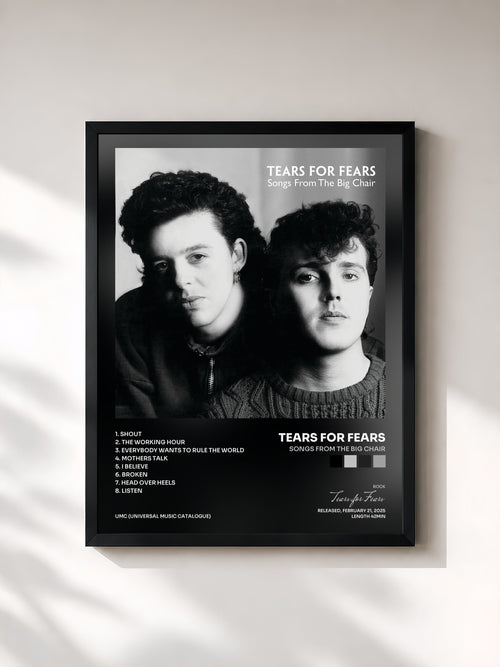Tears for Fears · Songs From The Big Chair — Affiche encadrée