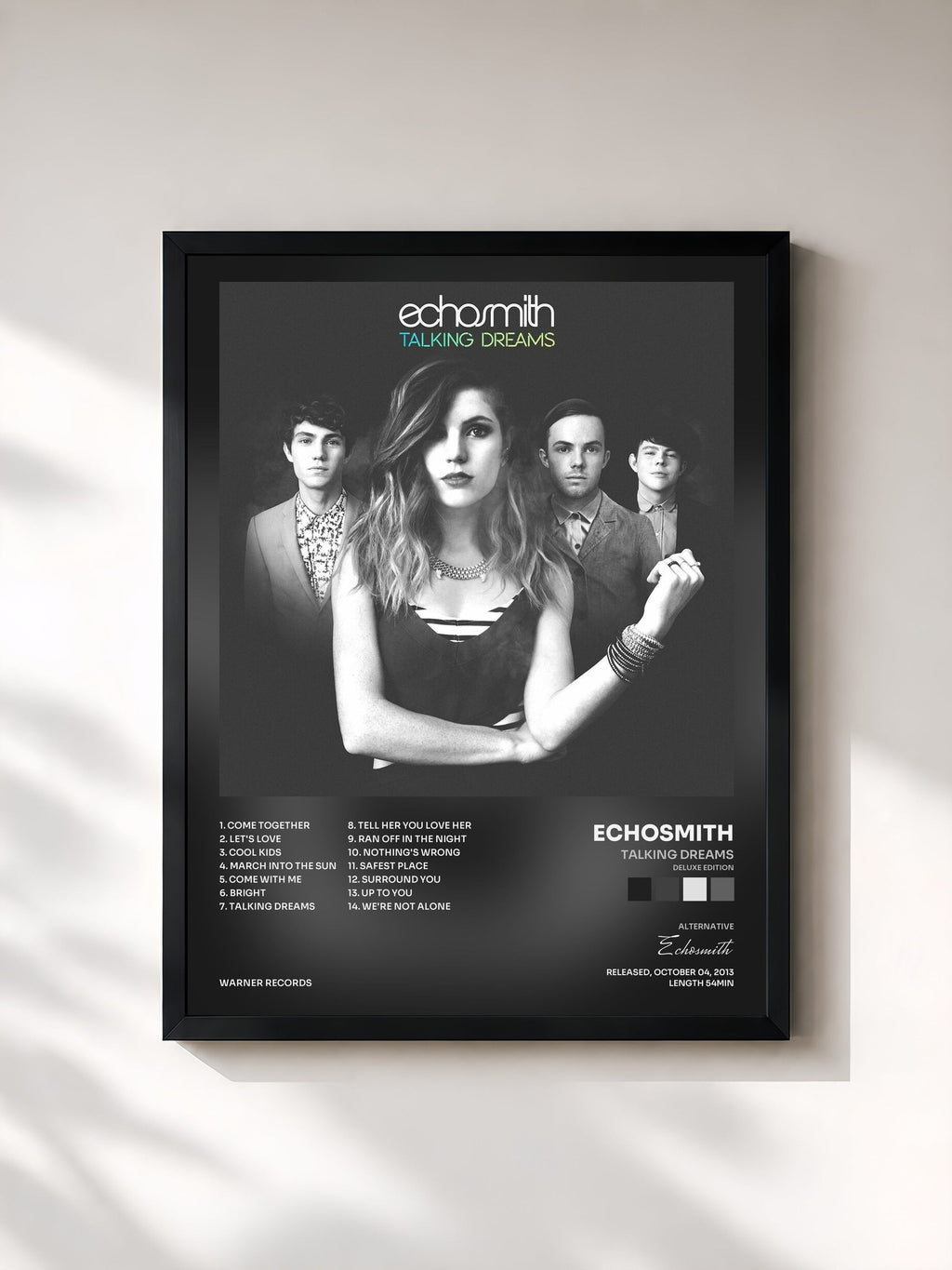 #noir Talking Dreams (Deluxe Edition) de Echosmith en lámina enmarcada, marco negro, impresa y enmarcada en Francia